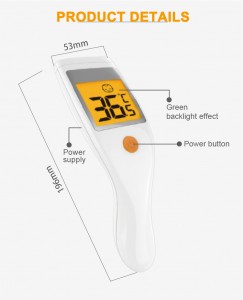 Non-contact digital forehead infrared thermometer
