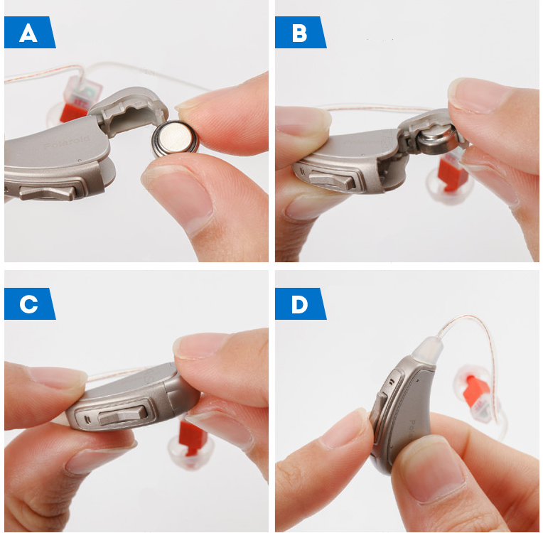Steps for using ric hearing aids