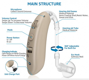 Hearing aids for the elderly with noise reduction